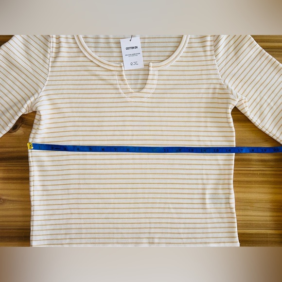 NEW Cotton On Willa Waffle Long Sleeve Top Women’s Henley Size Large NWT - Picture 11 of 16